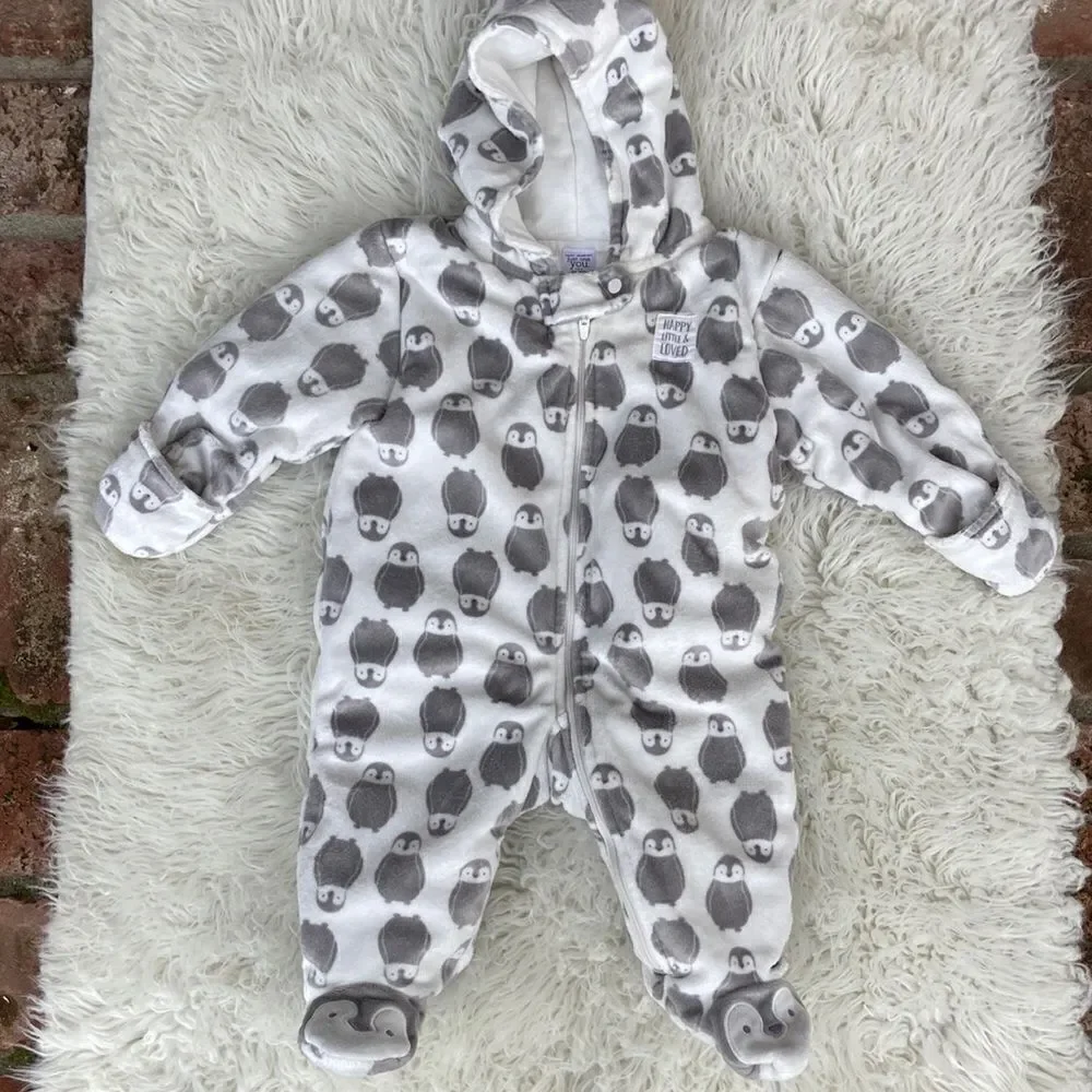 Carter’s Just for you Baby Penguin Hooded Bunting Size 6 Months